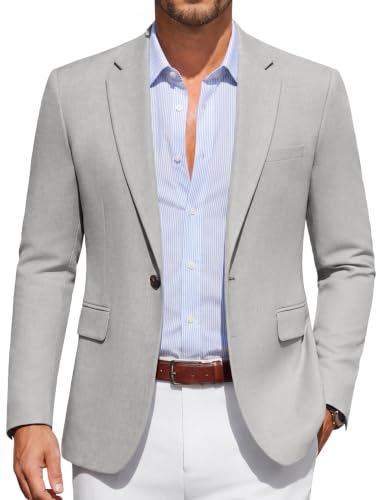 COOFANDY Men Casual Blazer Sport Coats One Button Suit Jacket Dress Tuxedo