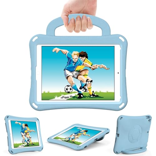 Étui iPad Air 3/Pro 10.5 pour enfants en EVA bleu clair avec support et bandoulière
