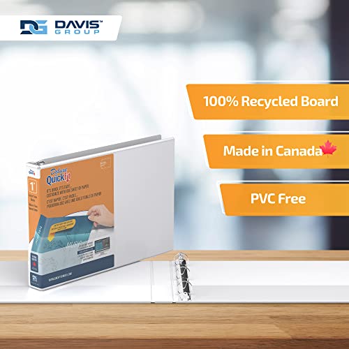 Quickfit Heavy-Duty Landscape 3-Ring Binder, Round Ring, 8 1/2 Inches By 11 Inches, 1 Inch, White #TOP6