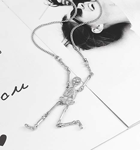 Boderier Halloween Skull Pendant Necklace Hallowen Party Decorations Gothic Skeleton Jewelry Necklaces For Women Men #TOP4
