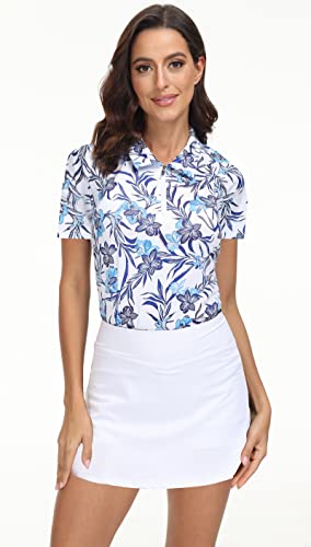 Trendimax Women's 2 Pack Short Sleeve Golf Polo Shirts Lightweight Quick Dry Athletic Summer Sport Tops #TOP4