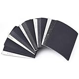 1/4 Sheet Sandpaper Hook and Loop for Palm Sander, 50PCS Assortment 80/120/180/240/320 Grit, Quarter Sanding Sheets 5.5' x 4.5' Silicon Carbide for Wood, Automotive Polishing