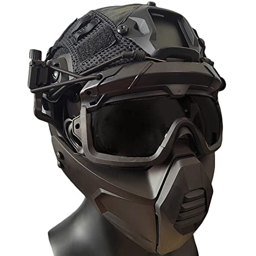 Casque Fast pour le paintball et la chasse avec masque ventilé et écouteurs réducteur de bruit