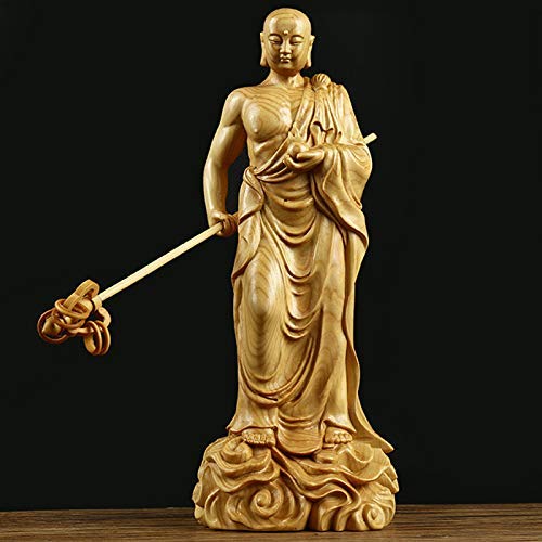 Statua del bodhisattva ksitigarbha per la Decorazione Domestica, Ornamenti di sculture di Figurine di Buddha, Decorazione per L'Ufficio in casa per la Meditazione della Religione Feng Shui,m