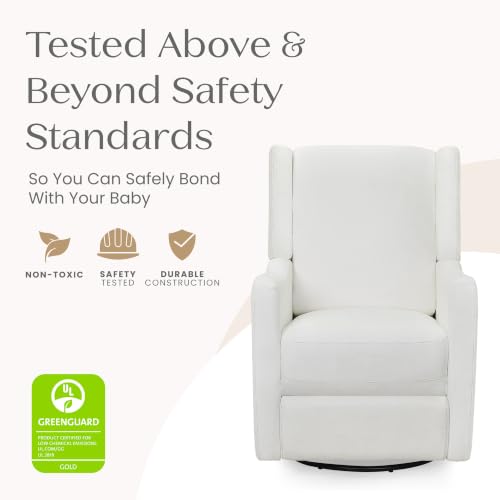 Delta Children Mercer Electronic Power Recliner and Swivel Glider with USB Port in LiveSmart Performance Fabric - Water Repellent & Stain Resistant, Pearl - image 9