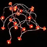 Pendentif pour les fêtes chinoises : son design fait de cette guirlande de lanternes rouges une excellente décoration pour la maison, le jardin, la cour ou tout autre lieu, pour les fêtes