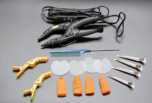 NEITSI®-"JR668-Black-U Set" Fusion Hair Extension Thermostat Tool Iron PTC Traceless Nano Hair Extension Heating Pliers Heat Iron Connector (Black Color U Set)