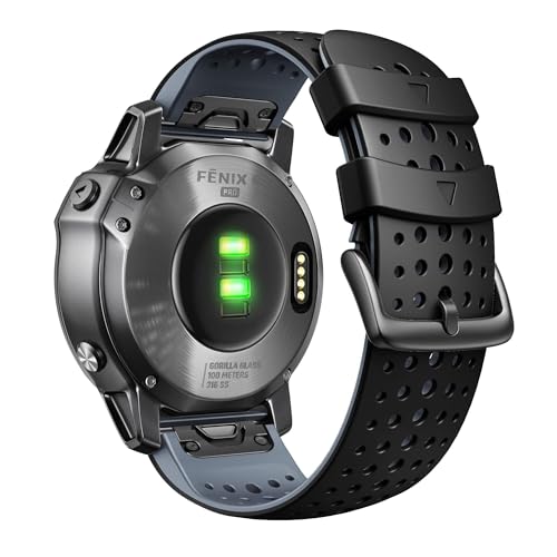 [�����ȓX] Fenix 8X Fenix 7X Sport Sport Silicone Watch Band 26mm�̌����p�X�g���b�v6x/6x Pro/5x Plus/Tactix 7 Pro/Enduro 2/Fenix 3/Descent Mk