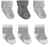 LaLoona Baby Socken Set (0-3 Monate) - 6 Paar warme Babysöckchen/Baumwoll Mix Kinder Strümpfe, schadstoffgeprüft nach OEKO-TEX® Standard 100 (Lang & Kurz)