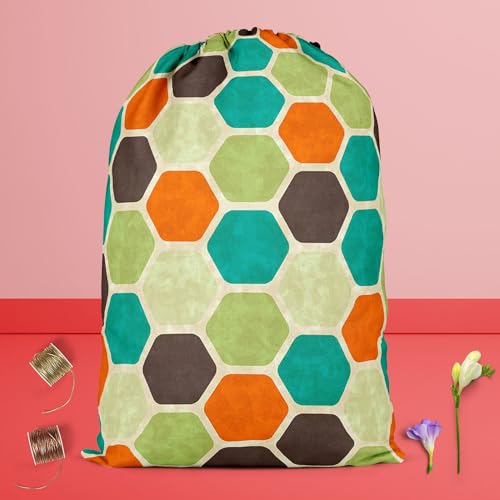 Image of ArtzFolio Retro Style D2 | Reusable Sack Bag | Bag for Gym, Storage, Vegetable & Travel