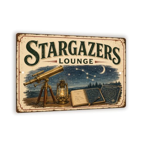 Vintage "Stargazers Lounge" Metal Sign