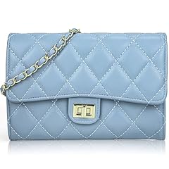 # S Blue Small Quilted Crossbody Bag