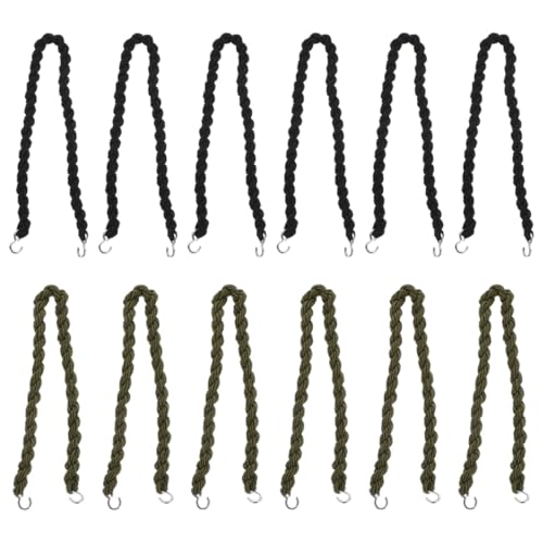 LABRIMP Cuerdas Elásticas para Botas de Montaña 10 Piezas Ganchos de Aleación, Correas Resistentes para Senderismo y Ciclismo, Bandas Ajustables para Exteriores en Negro y Verde,