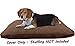 Dogbed4less DIY Pet Bed Pillow Brown Denim Duvet Cover and Waterproof Internal case for Dog at 41X27X4 Inch - Covers only