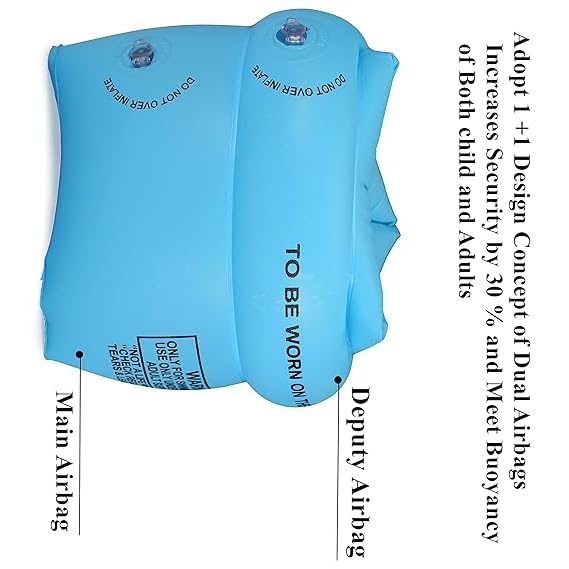 MASTANO Swimming Arm Bands for Kids Adults | Arm Floats | Swim Wings | Swim Float Band | Floater Sleeves Swimming Rings (Blue) 4