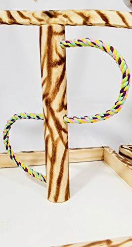 Birds LOVE Bird Play Gym Tabletop w Cup, Toy Hanger and Toy, Javan TigerTail Stand - Small - Thumbnail 3