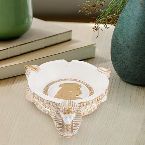 Cendrier créatif style pharaon blanc pour la décoration du salon