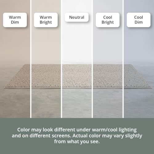 Image of MAYSHINE Large Plush Shaggy Chenille Bath Mat, 36 inchx36 inch Round, Extra Soft, Super Absorbent, Non-Slip Bathroom Rug, Fluffy Microfiber, Area Rug Sets for Bathroom Floor, Kitchen, Living Room, Wax White
