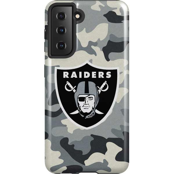 Skinit Pro Phone Case Compatible with Galaxy S21 5G - Officially Licensed NFL Las Vegas Raiders Camo Design