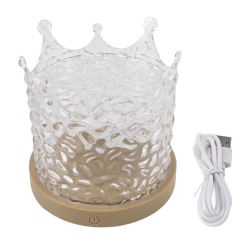 Pilipane Olada de agua Noche USB USB Brillo recargable Ajustable Ratio giratorio Efecto de la ondulación Lámpara de mesa del proyector 3 colores 1000 mAh Batería para la sala de estar del