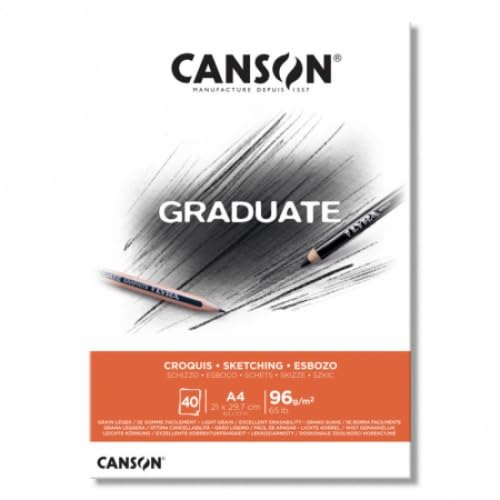 Canson® Graduate Skizzenblock, A4, 96 g/m², 5 Stück