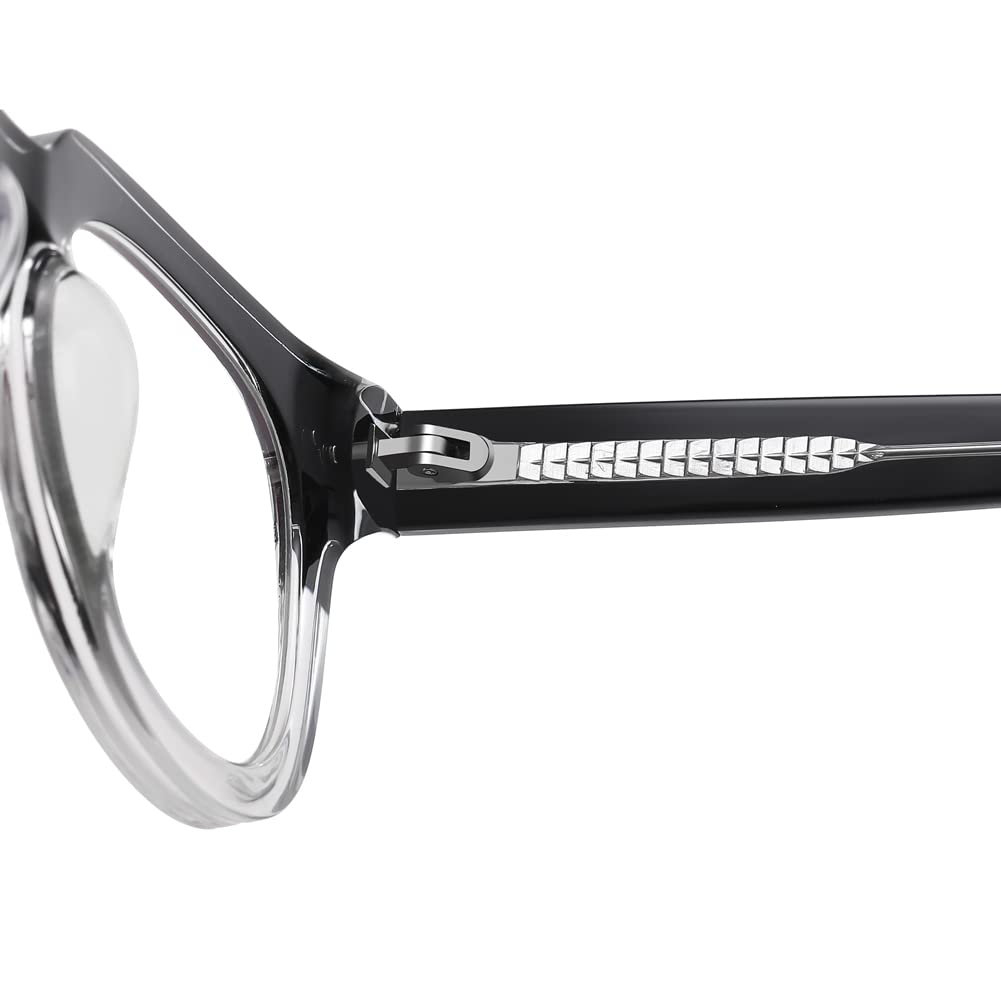 Acetat-Anti-Blaulicht-Brillengestell TR90-Brille im Retro-Korean-Stil für OL Blue-ray Blocking Leopard Black Clear Eyewears