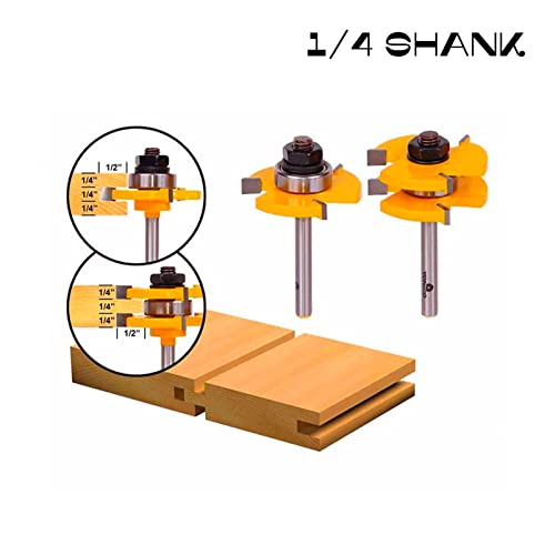 Jeu de mèches à rainure 6.35mm pour un assemblage de parquet parfait