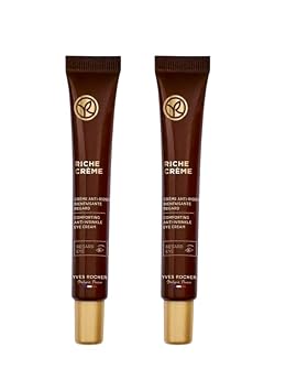 Yves Riche Creme Eye Cream Set of 2 Comforting Anti-Wrinkle Care with Precious Oils for Mature & Dry Skin 14ml / 0.47 fl.oz