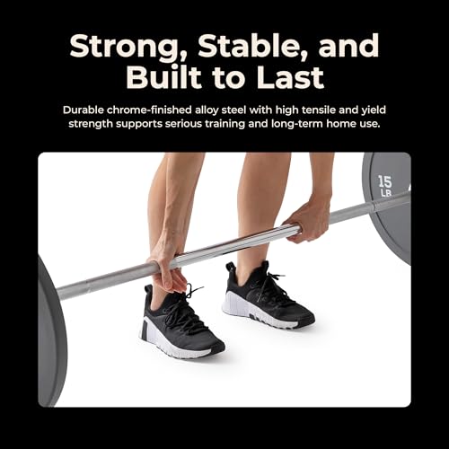 Sunny Health & Fitness 7ft Olympic Barbell 850 lb Capacity with 28mm Grip - image 5