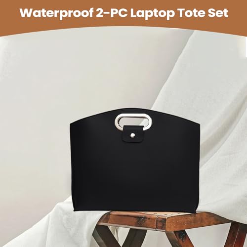 Bolsa para laptop impermeable en piel sintética con compartimentos multifunción 7
