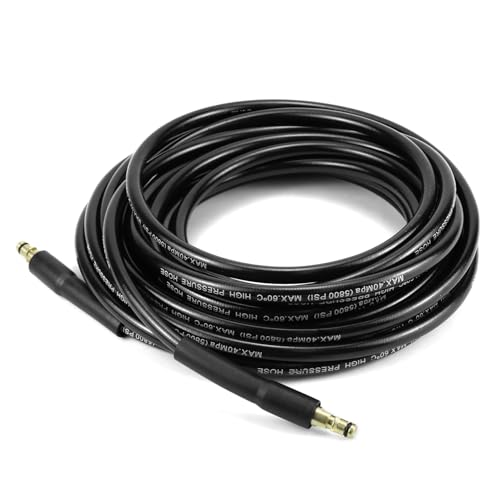 QWORK® 10M Manguera de Alta Presión para hidrolimpiadora, Compatibile con Kärcher K2-K7, Manguera Hidrolimpiadora con Conector Rápido, 5800psi/400bar