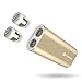 Rowkin Bit Charge Stereo: True Wireless Earbuds w/ Charging Case. Bluetooth Headphones Smallest Cordless Hands-free Mini Earphones Headset w/ Mic & Noise Reduction for Android & iPhone (Gold)