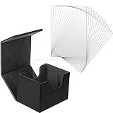 101 Pieces Card Guardian Set, 1 Pieces Black 100 Cards Deck Box and 100 Pieces Card Barrier with...