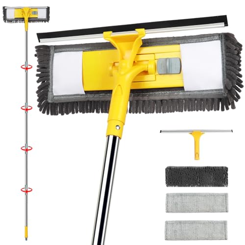 Dymoll 81' Long Handle Window Cleaner Tool Squeegee with Extension Pole, 2 in 1 Large Surface Window...