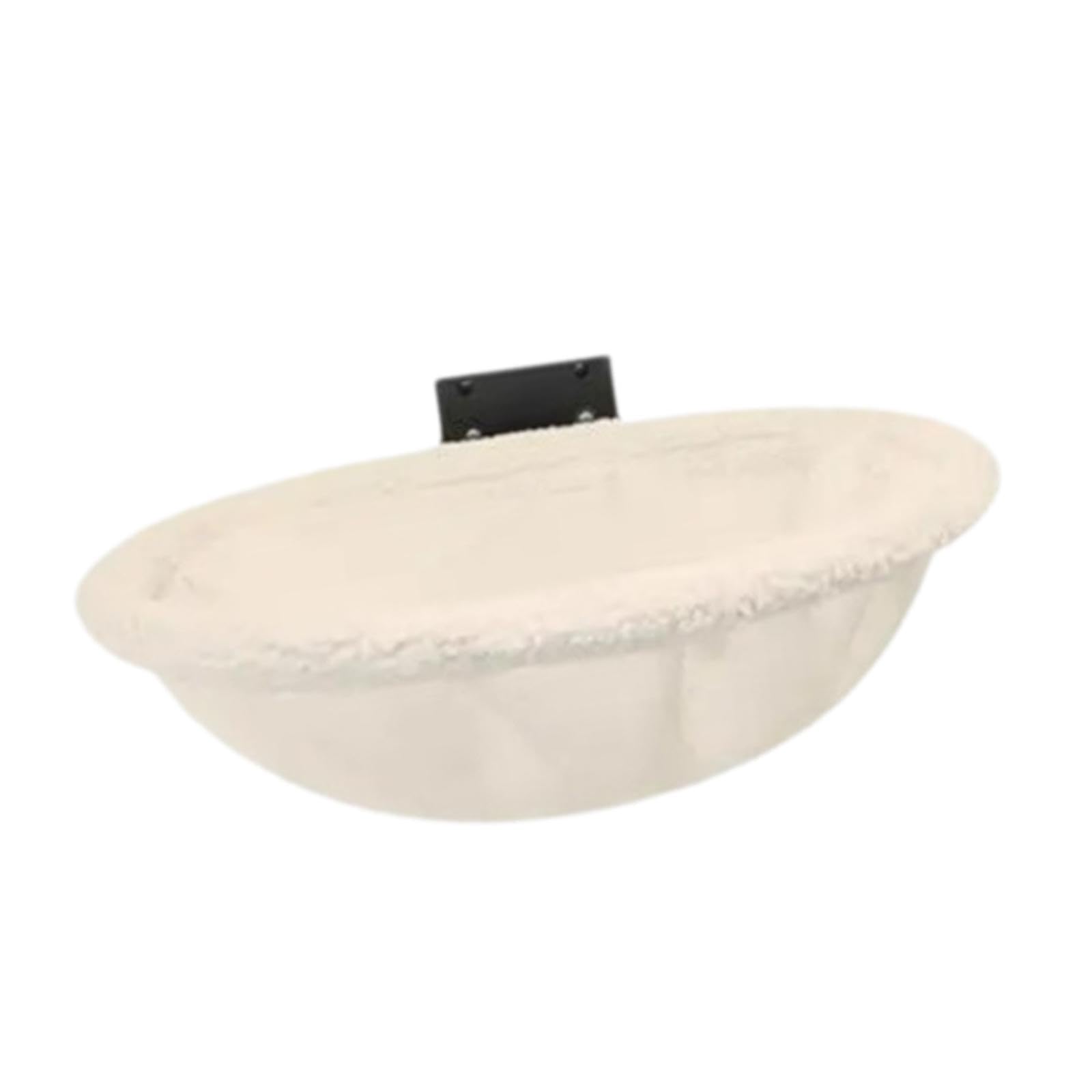 LOVIVER Hamac pour Chat, Support Suspendu Doux en Velours et Fer, Hamac pour Félin Pliable Confortable Fixation Murale, Lit Escalade pour Dormir/Jouer, Installation Facile, Blanc