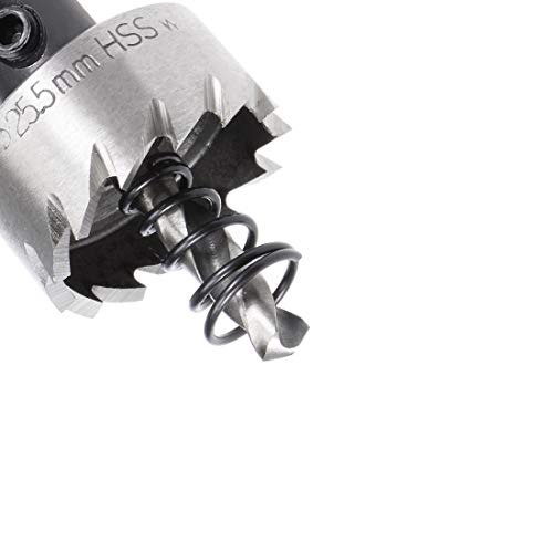 sourcingmap 25.5mm HSS Drill Bit Hole Saw for Stainless Steel Metal Alloy Wood, 25.5x14mm - Image 3