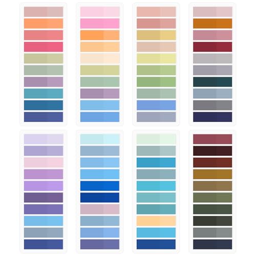 Qufiiry 1 600 st klibbiga flikar, färgade bokflikar, skrivbara indexflikar, anteckningsflikar för att läsa anteckningar, böcker, klassificera filer, kontorsmaterial