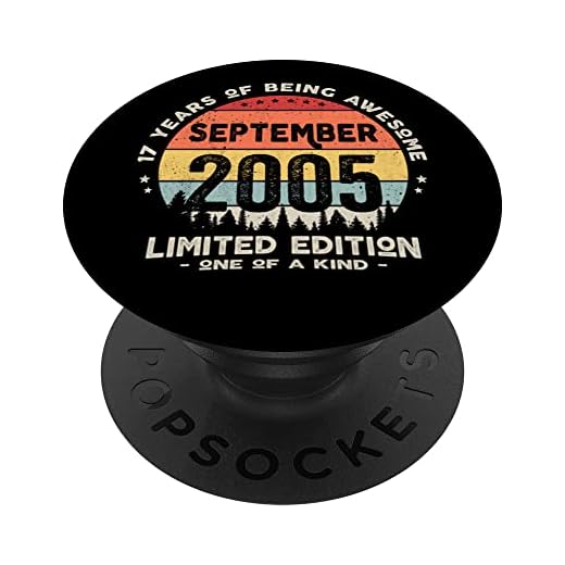 Regalo 17 años Cumpleaños Chico Chica - Septiembre 2005 PopSockets PopGrip Intercambiable