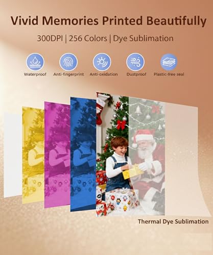 HPRT CP4100 4x6 Photo Printer with 108 Sheets & 2 Ribbons,