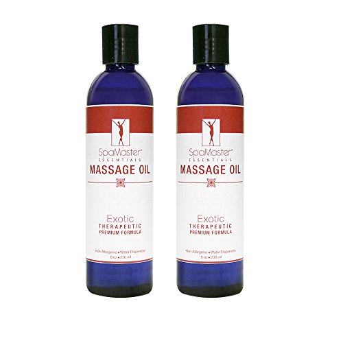 Master Massage Spamaster Essentials Exotic Massage oil, 8 oz Bottles, 2 Count