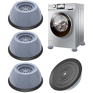 Waschmaschine Füße Pad Fußpolster 4 Stück Universal Anti Vibration Waschmaschine Füße [Vibrationsdämpfer]Anti Rutsch Gummi-Fußpolster Schwingungsdämpfer Antirutschmatte für Waschmaschinen und Trockner