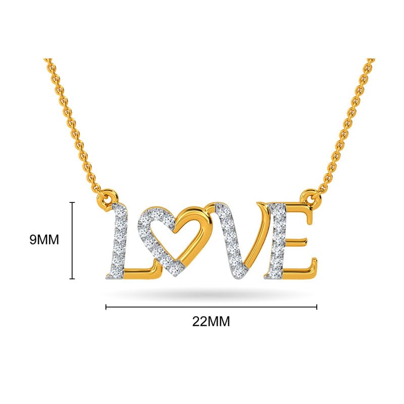 Image of KISNA JEWELS 18K BIS Hallmark Pure Yellow Gold & SI Real Diamond Pendant for Women