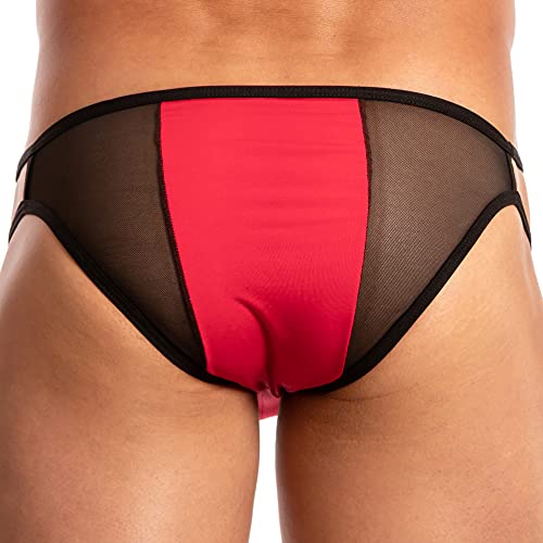 Kyle Mens Bipolar Bikini Underpants Micro Pouch V Shape Sexy Sheer Thong Underwear2