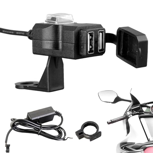 Port de Charge USB Rapide pour Moto,Adaptateur étanche Rapide pour Smartphone - Chargeur Moto pour téléphone, GPS, Tablette,pour GPS Tablette caméra...