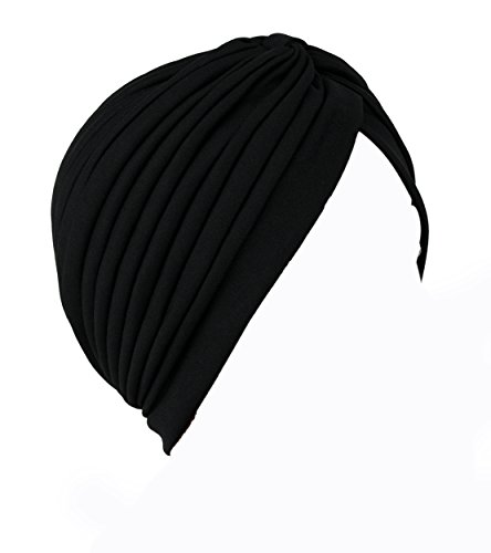 NYFASHION101 Women's One Size Classic Turban Headband MK5016-Black