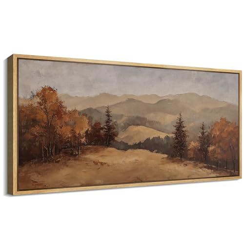 SIGNFORD Extra Large Framed Canvas Print Wall Art Fall Mountain