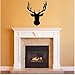 Adesivo Murale Testa Di Cervo, Decorazione Testa Di Cervo In Vinile Adesivo, Adatto Per Il Tuo Cottage, Cottage, Casa, P2046 73 * 55 Cm