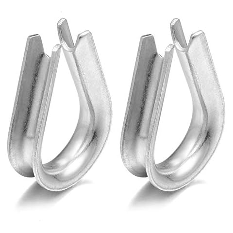 24PCS M6 1/4 Inch Stainless Steel Thimbles for 7/32 Inch - 1/4 Inch Diameter Wire Rope Cable Timble Rigging Cover