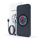 NKNI Ultra Slim Mouse Mover, Undetectable Automatic Mouse Jiggler with On/Off Switch, Keep PC Active, No Software, Driver-Free with USB C to USB Adapter