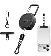takyu Anti-theft Phone Tether, Retractable Steel Line Phone Strap Lanyard Leash with Carabiner &amp; ...